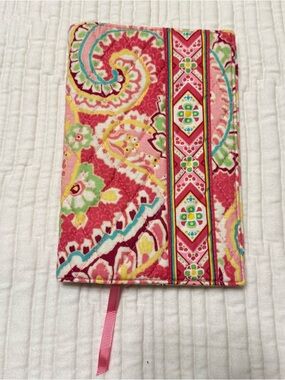 Vera Bradley Quilted Pink Notebook/Book/Planner Cover or Organizer